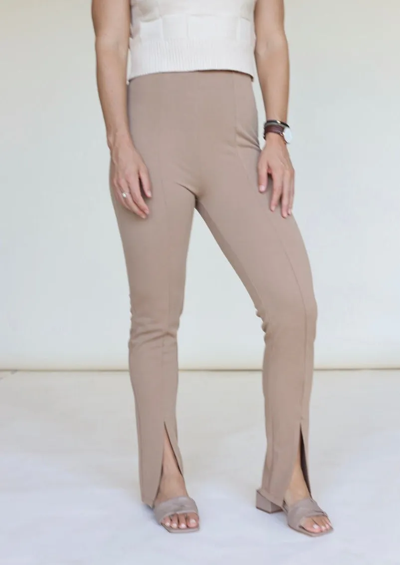 Roundabout Front Slit Flare Pants