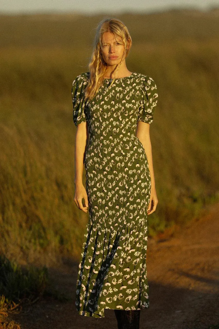 Rue Stiic Isabella Maxi Smock Dress in Garden Bloom - Final Sale