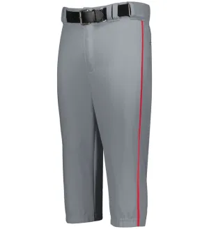 Russell Baseball Grey with True Red Diamond Series 2.0 Piped Adult Knicker Baseball Pants