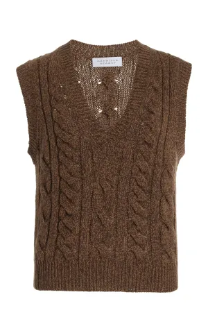 Selsey Knit Top in Chocolate Multi Cashmere