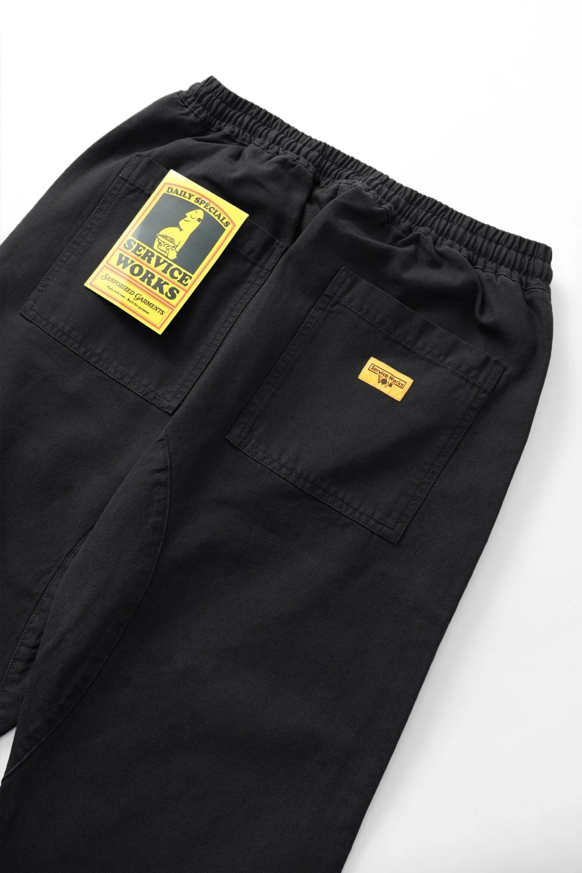 Service Works Work Black Canvas Chef Pants