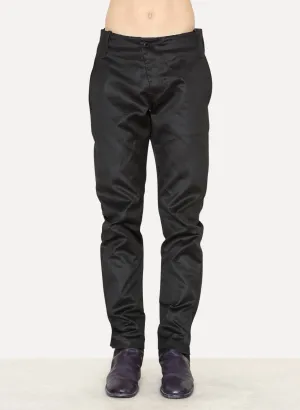 Slate Crushed Resin Slim Askew Pant