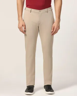 Slim Fit B-91 Casual Beige Solid Khakis - Vring