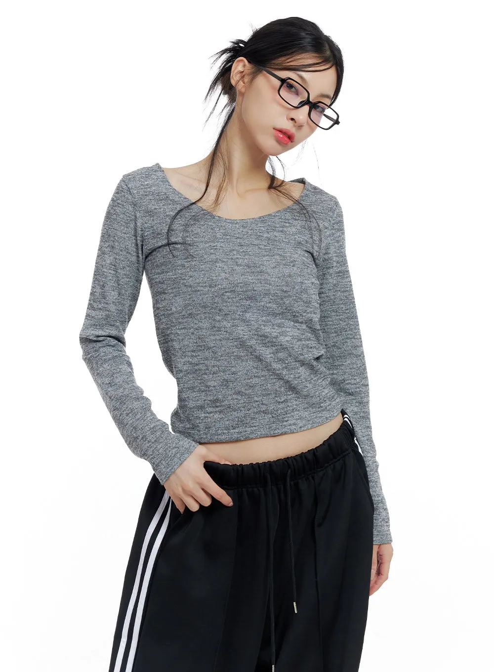 Slim U-Neck Crop Top CO425