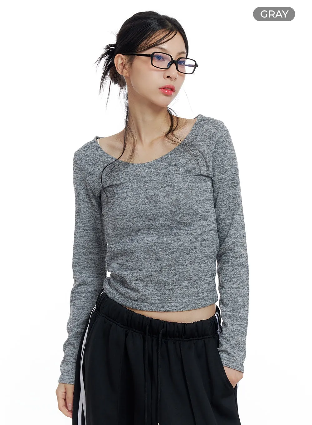 Slim U-Neck Crop Top CO425