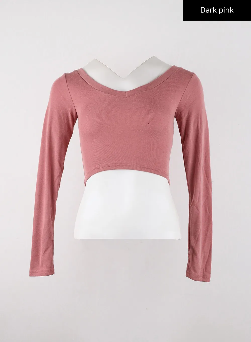 Slim V-Neck Crop Top CD322