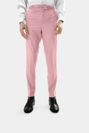 Standard Length Long Sleeve Wool Pants in Pink