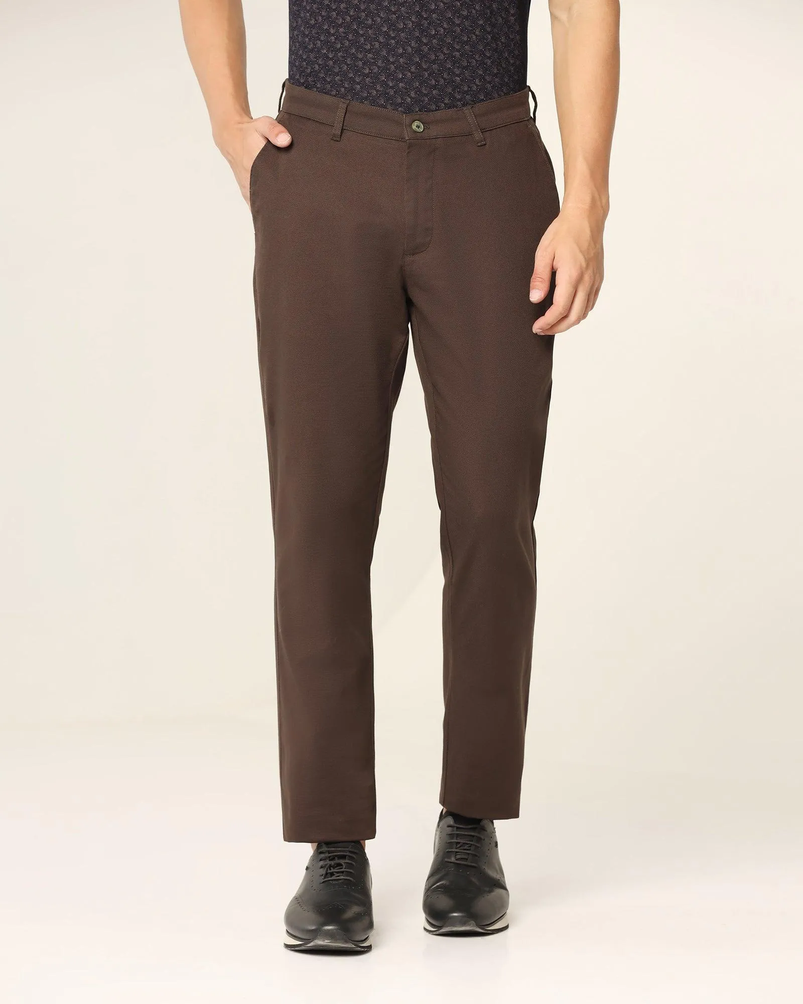 Straight B-90 Casual Dark Olive Textured Khakis - Altus