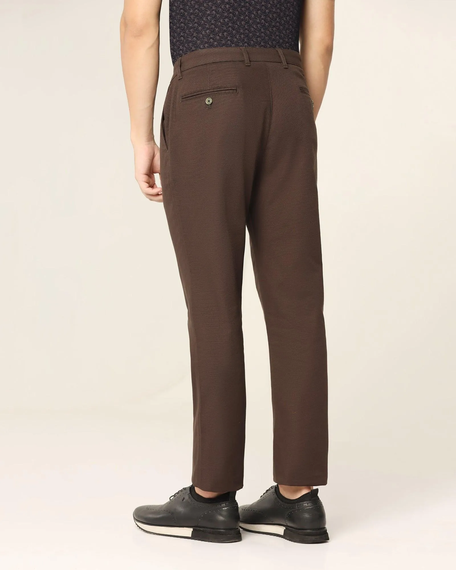 Straight B-90 Casual Dark Olive Textured Khakis - Altus