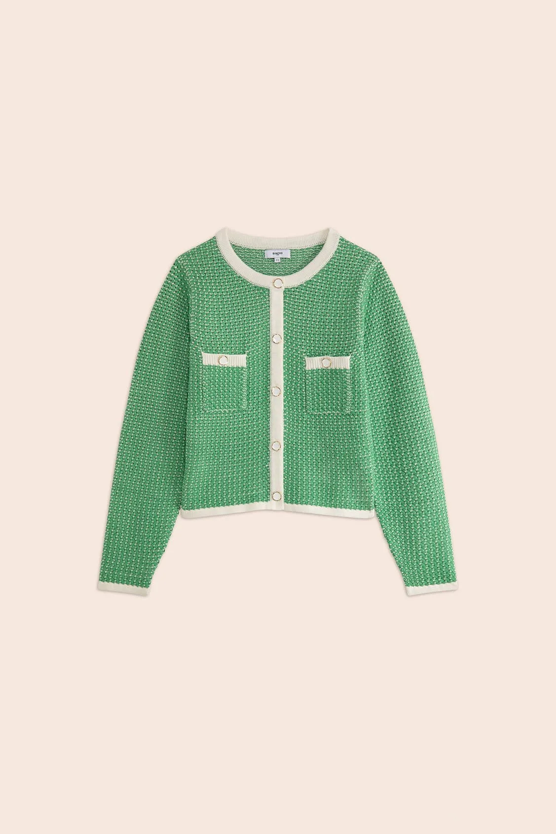 Suncoo Gemary Vert Green Cardigan