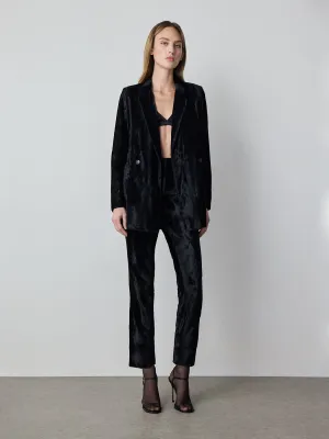 Tailored Pant in Black Velvet