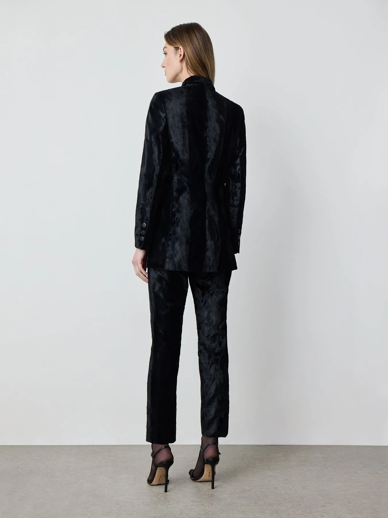 Tailored Pant in Black Velvet