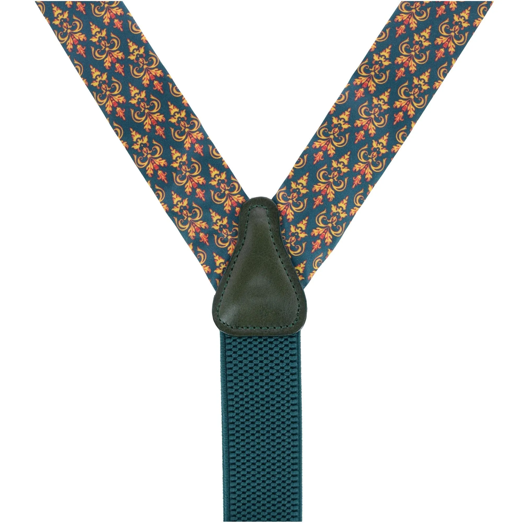 The Grande Fleur-de-lis Silk Button End Braces