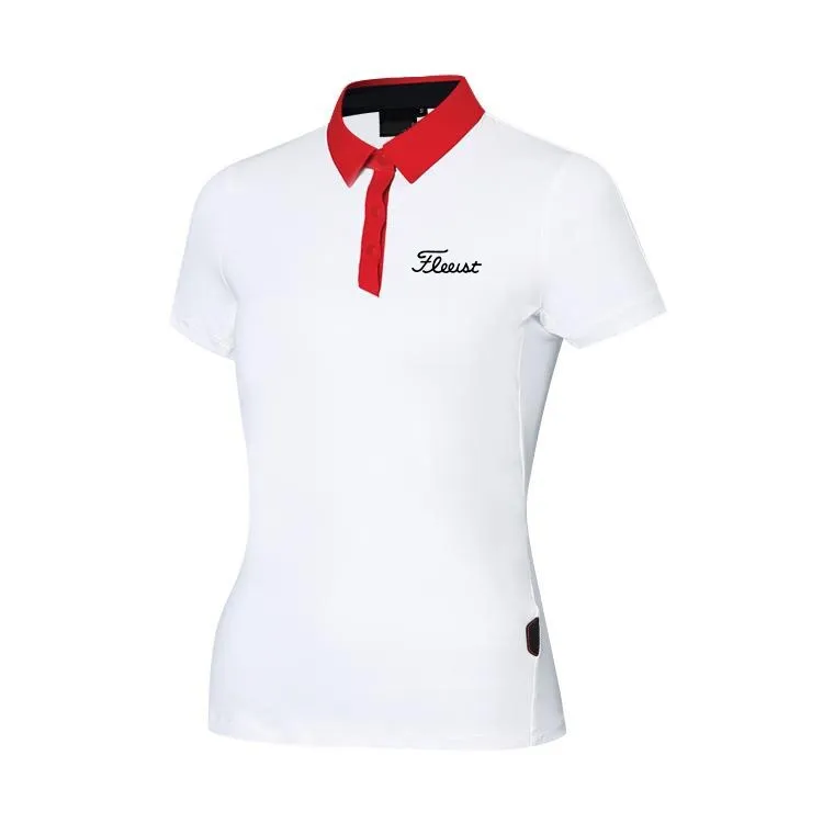 Titleist Summer Outdoor Sports Golf Clothing Ladies Breathable Quick Dry Clothes Short Sleeve T-Shirt Polo Shirt Fashion Casual Golf Polo Shirts for Women