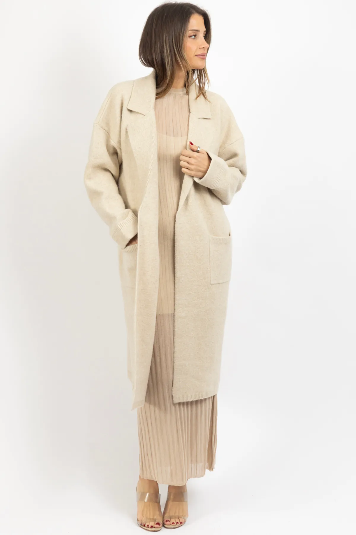 UPPER EAST SIDE TAUPE COAT