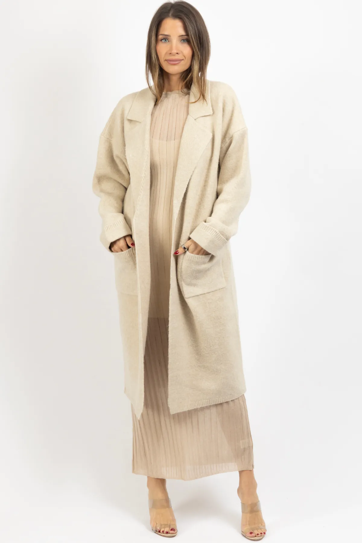 UPPER EAST SIDE TAUPE COAT