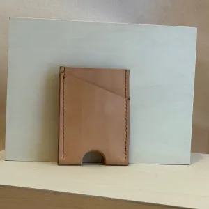 Veg Tan Vertical Leather Wallet