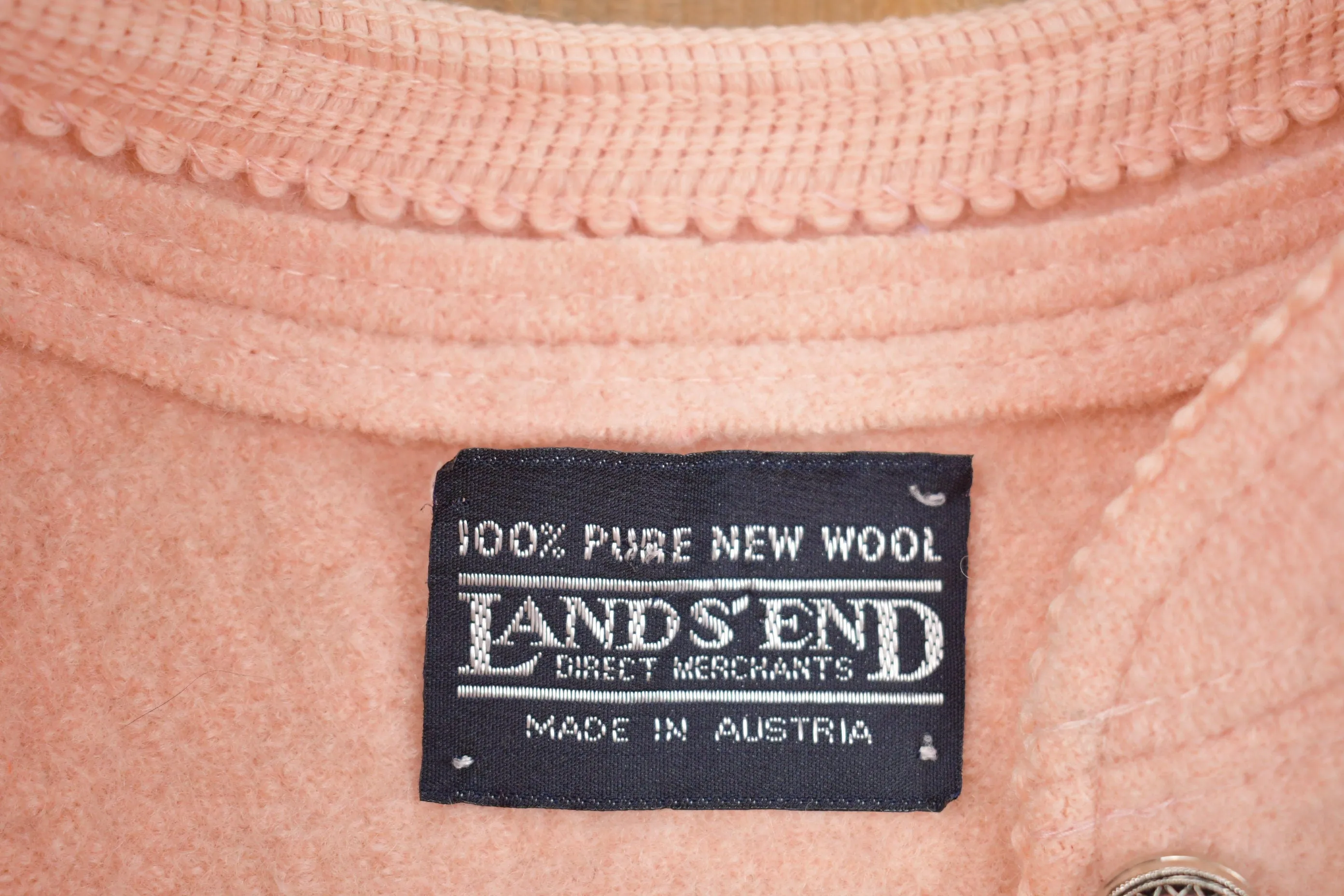 Vintage 1980s Lands End Pure Wool Knitted Sweater