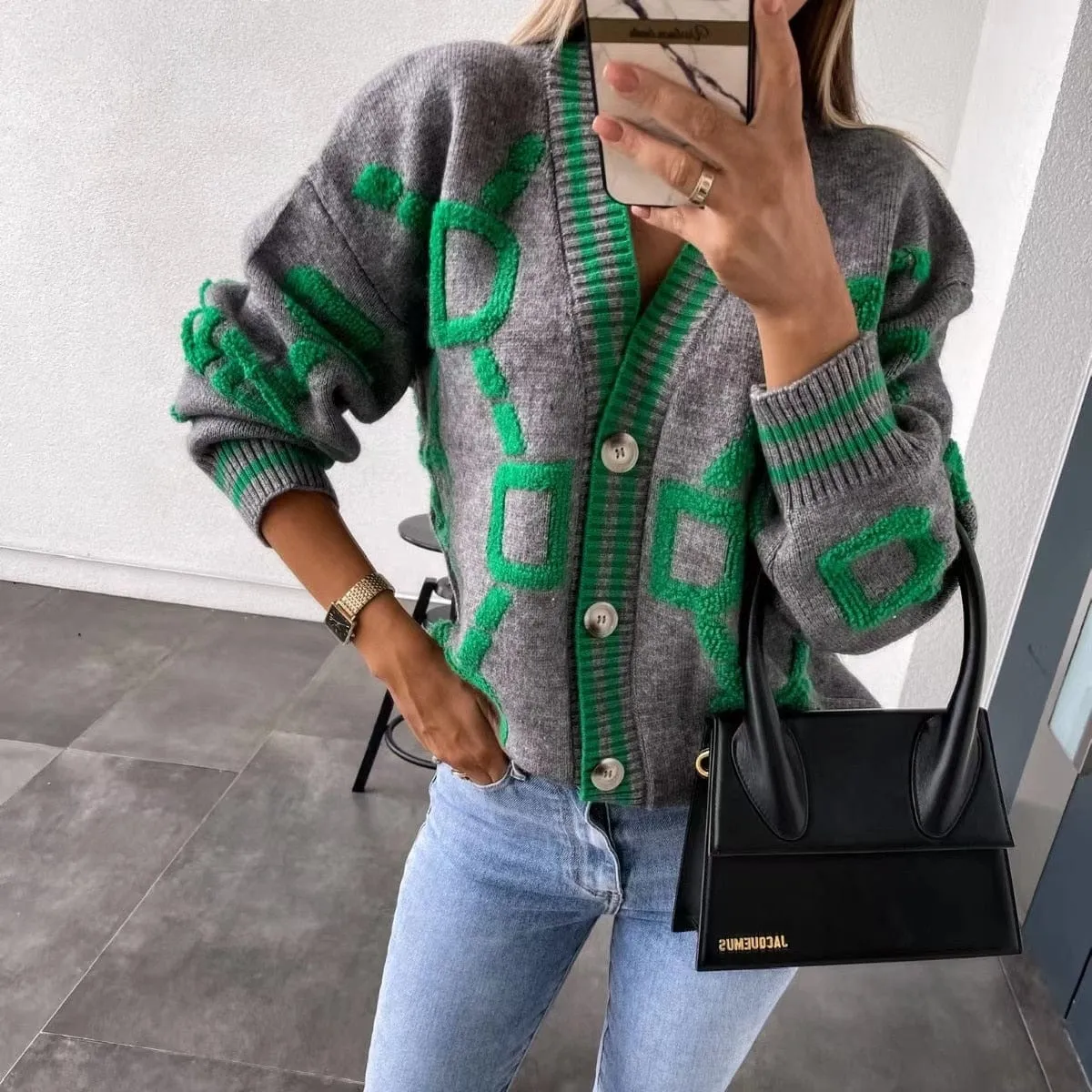 Warm Knitted Cardigan Sweater