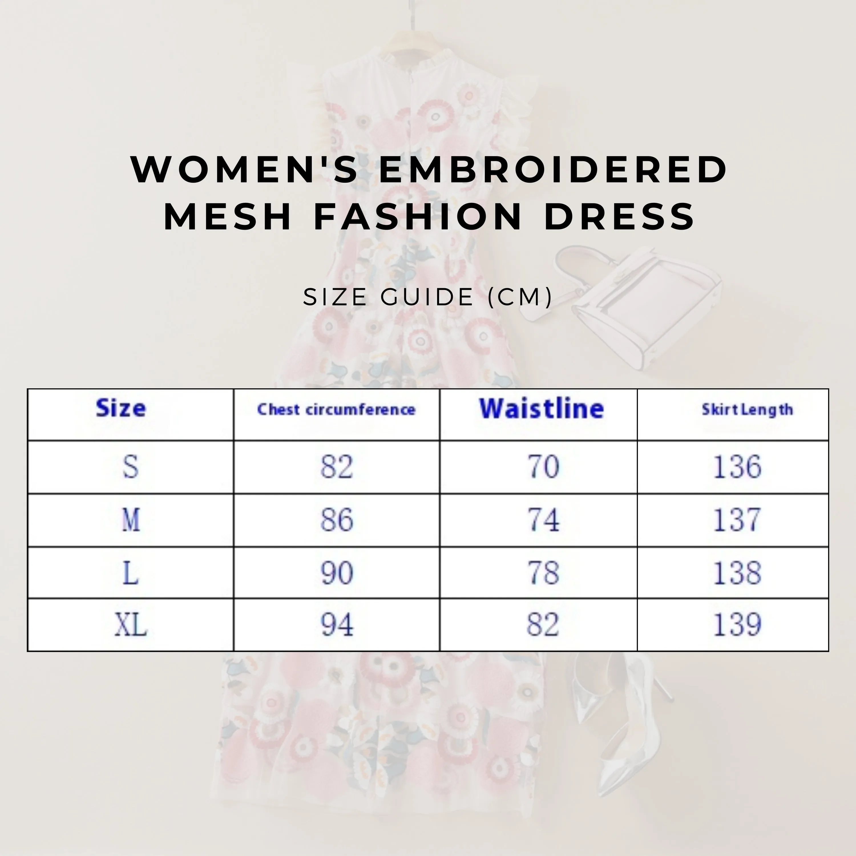 Women's Embroidered Mesh Fashion Dress