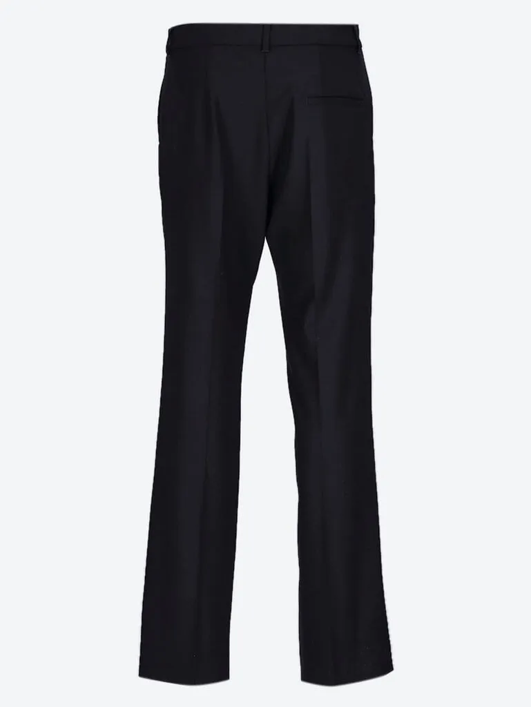 Wool tailoring slim leg pants